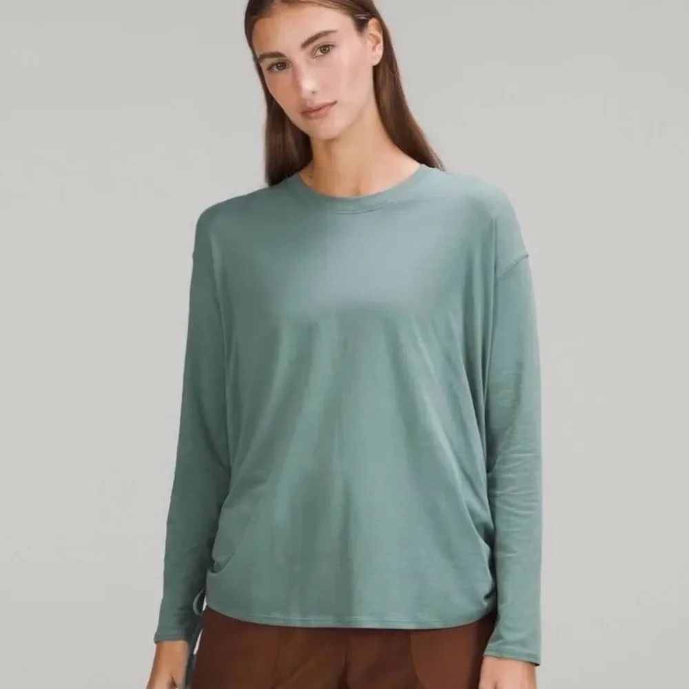 Lululemon Tidewater Pima Cotton Side-Cinch Long Sleeve Shirt XL
